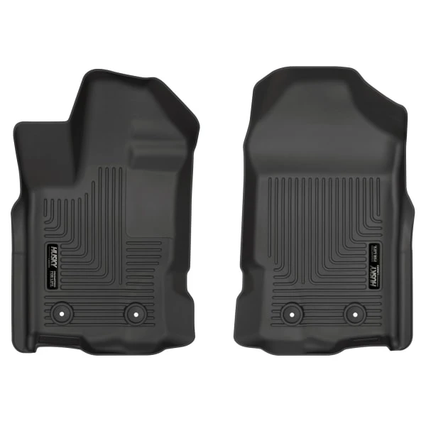 Husky LinersĀ® 13411 Weatherbeater Series Black Floor Mats, Front Row