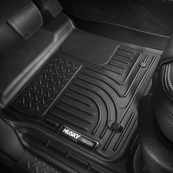 Husky LinersĀ® 13511 Weatherbeater Series Black Floor Mats, Front Row