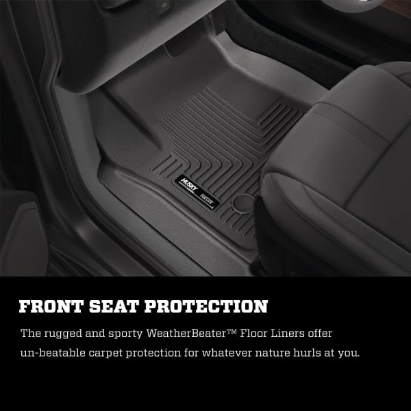 Husky LinersĀ® 14011 Weatherbeater Series Black Floor Mats, Second Row - Image 9