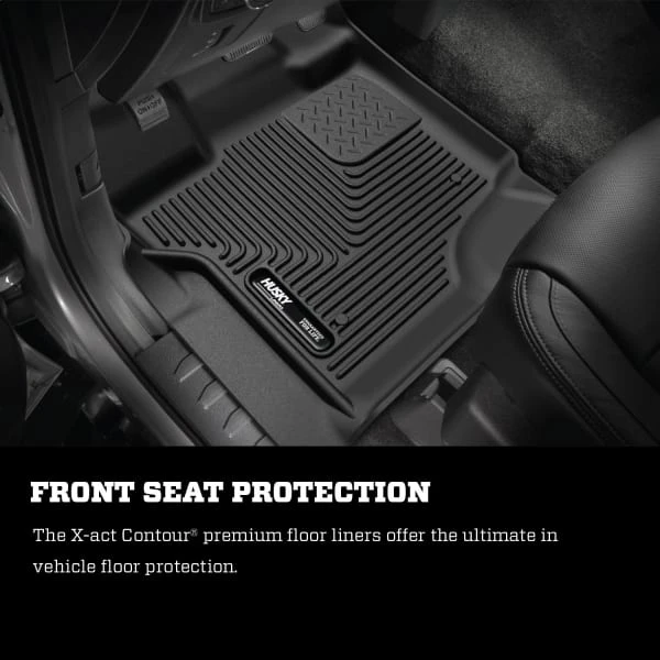 Husky LinersĀ® 53401 X-act Contour Series Black Floor Mats, Second Row - Image 4
