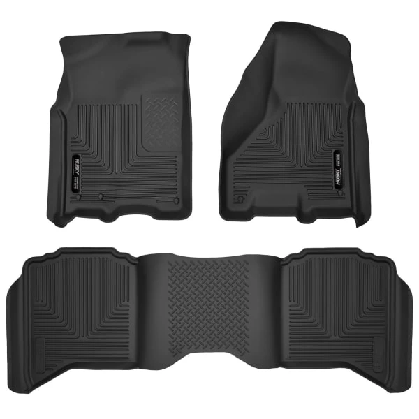 Husky LinersĀ® 53608 X-act Contour Series Black Floor Mats, Front And Second Row