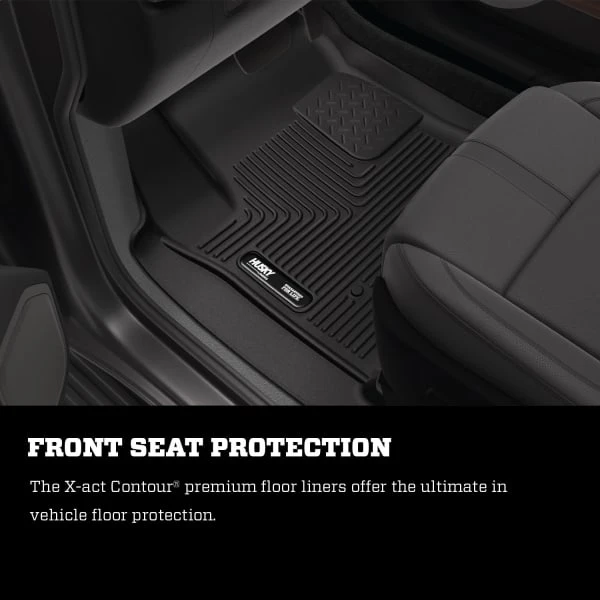 Husky LinersĀ® 53711 X-act Contour Series Black Floor Mats, Front Row - Image 2