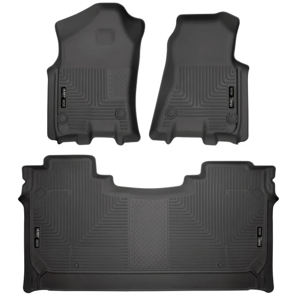 Husky LinersĀ® 94001 Weatherbeater Series Black Floor Mats, Front And Second Row