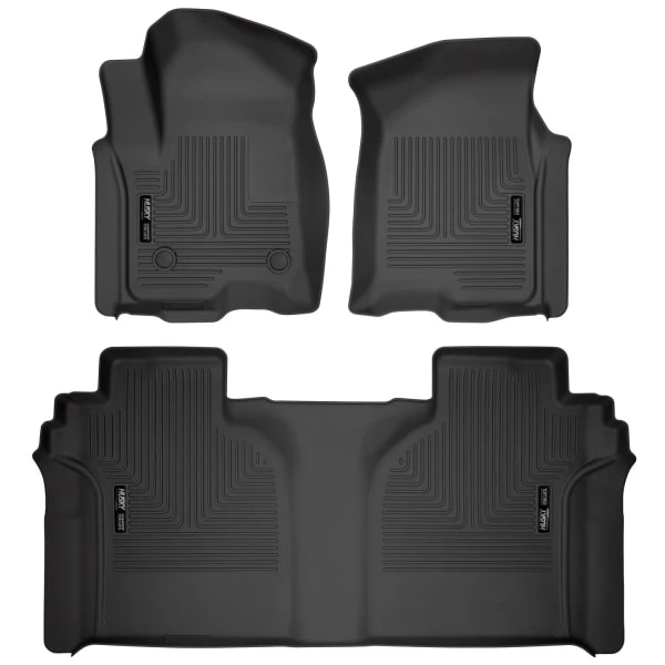 Husky LinersĀ® 94021 Weatherbeater Series Black Floor Mats, Front And Second Row