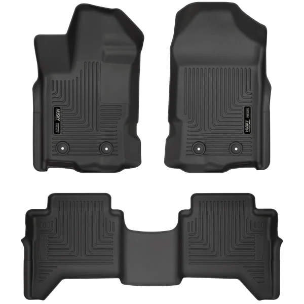 Husky LinersĀ® 94101 Weatherbeater Series Black Floor Mats, Front And Second Row