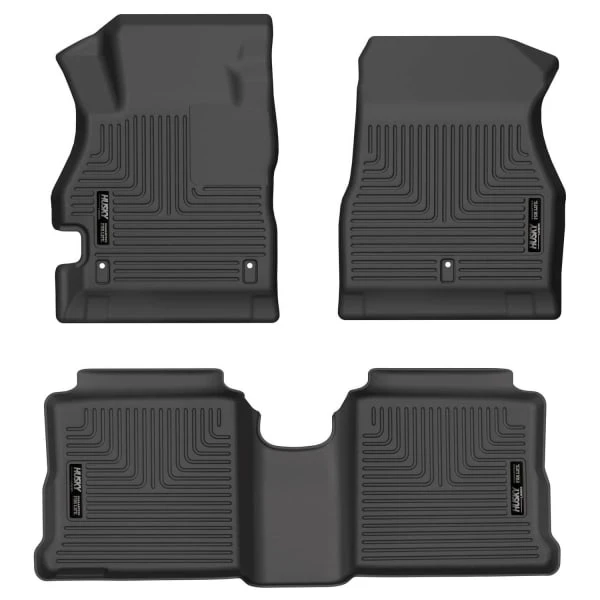 Husky LinersĀ® 95041 Weatherbeater Series Black Floor Mats, Front And Second Row