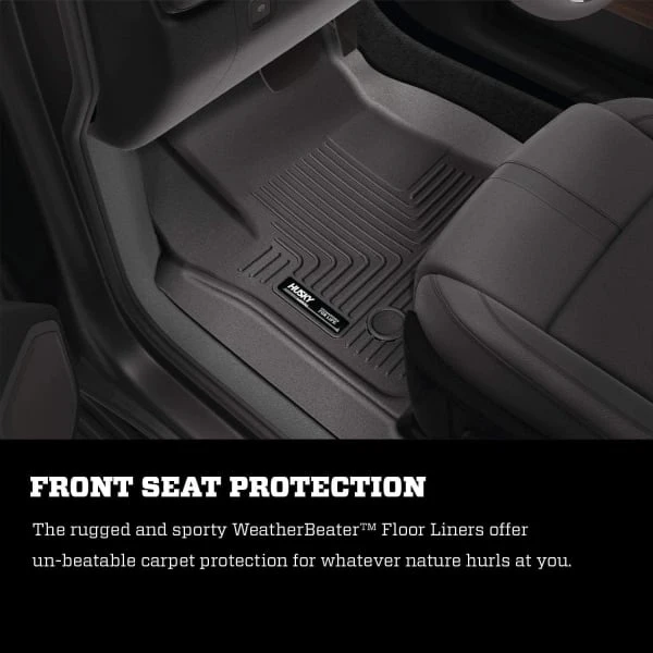 Husky LinersĀ® 95041 Weatherbeater Series Black Floor Mats, Front And Second Row - Image 3