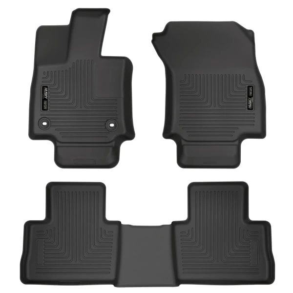 Husky LinersĀ® 95501 Weatherbeater Series Black Floor Mats, Front And Second Row