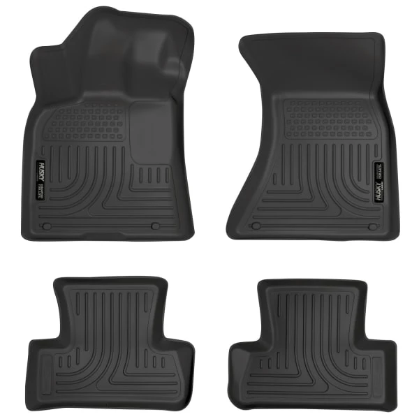 Husky LinersĀ® 96411 Weatherbeater Series Black Floor Mats, Front And Second Row