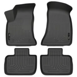 Husky Liners® 98061 Weatherbeater Series Black Floor Mats, Front And Second Row