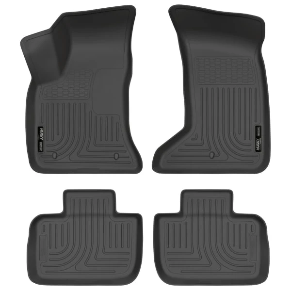 Husky LinersĀ® 98081 Weatherbeater Series Black Floor Mats, Front And Second Row