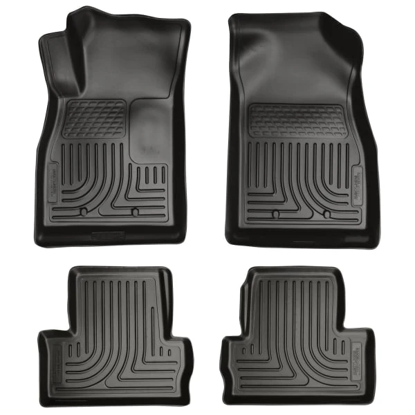 Husky LinersĀ® 98181 Weatherbeater Series Black Floor Mats, Front And Second Row