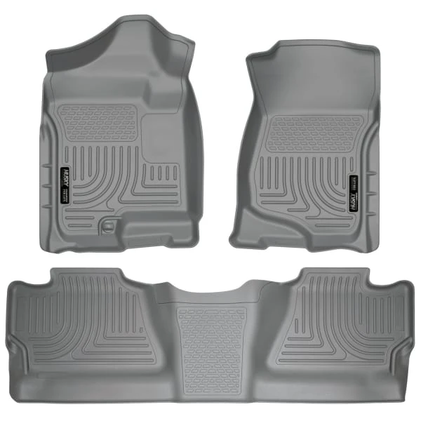 Husky LinersĀ® 98202 Weatherbeater Series Gray Floor Mats, Front And Second Row