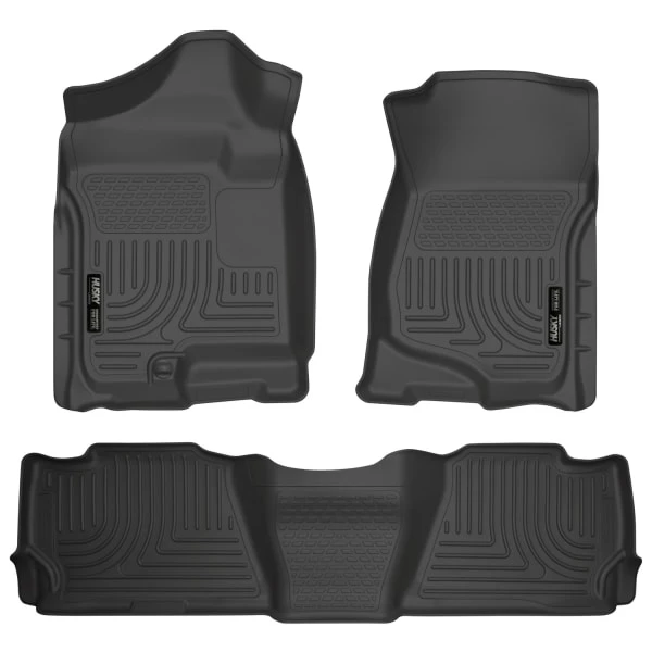 Husky LinersĀ® 98251 Weatherbeater Series Black Floor Mats, Front And Second Row