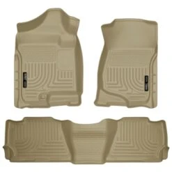Husky Liners® 98253 Weatherbeater Series Tan Floor Mats, Front And Second Row