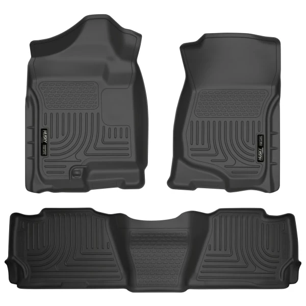 Husky LinersĀ® 98261 Weatherbeater Series Black Floor Mats, Front And Second Row