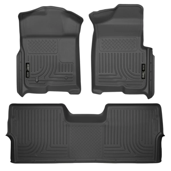Husky LinersĀ® 98331 Weatherbeater Series Black Floor Mats, Front And Second Row
