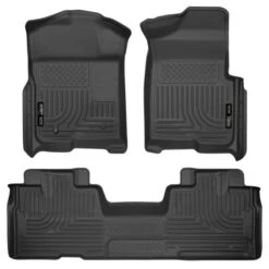 Husky LinersĀ® 98341 Weatherbeater Series Black Floor Mats, Front And Second Row