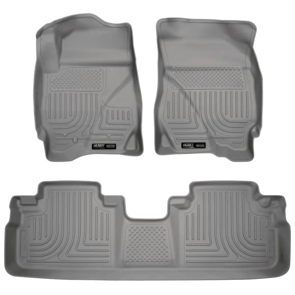 Husky LinersĀ® 98352 Weatherbeater Series Gray Floor Mats, Front And Second Row