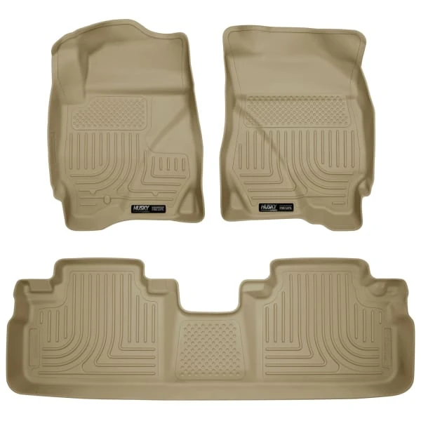 Husky LinersĀ® 98353 Weatherbeater Series Tan Floor Mats, Front And Second Row