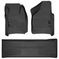 Husky LinersĀ® 98381 Weatherbeater Series Black Floor Mats, Front And Second Row