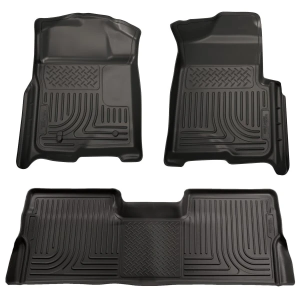 Husky LinersĀ® 98391 Weatherbeater Series Black Floor Mats, Front And Second Row