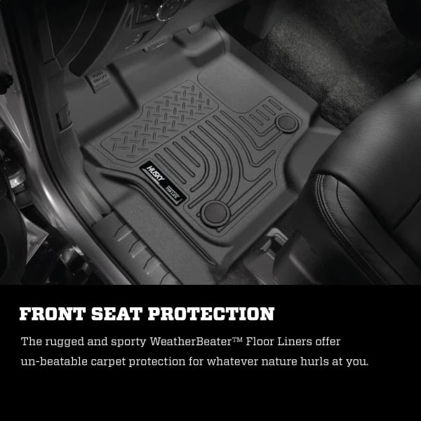 Husky LinersĀ® 98391 Weatherbeater Series Black Floor Mats, Front And Second Row - Image 6