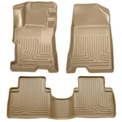 Husky Liners® 98403 Weatherbeater Series Tan Floor Mats, Front And Second Row