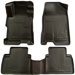 Husky Liners® 98601 Weatherbeater Series Black Floor Mats, Front And Second Row