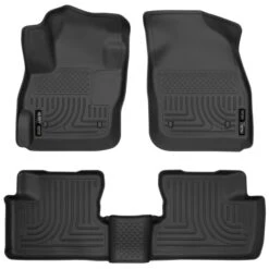Husky Liners® 98631 Weatherbeater Series Black Floor Mats, Front And Second Row