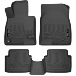 Husky Liners® 98651 Weatherbeater Series Black Floor Mats, Front And Second Row