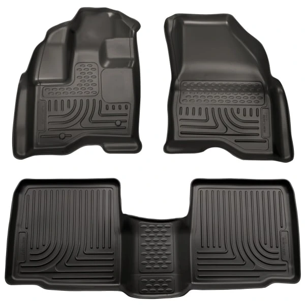 Husky LinersĀ® 98731 Weatherbeater Series Black Floor Mats, Front And Second Row