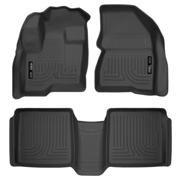 Husky LinersĀ® 98741 Weatherbeater Series Black Floor Mats, Front And Second Row