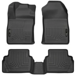 Husky Liners® 98751 Weatherbeater Series Black Floor Mats, Front And Second Row