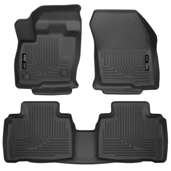 Husky LinersĀ® 98781 Weatherbeater Series Black Floor Mats, Front And Second Row