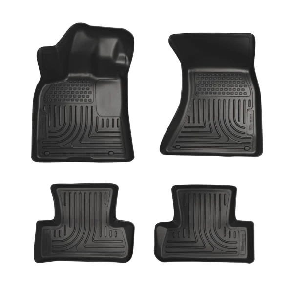 Husky LinersĀ® 98821 Weatherbeater Series Black Floor Mats, Front And Second Row