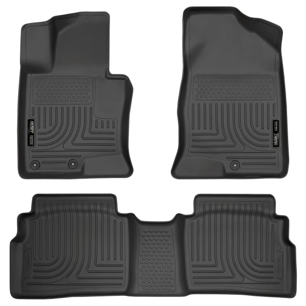 Husky LinersĀ® 98851 Weatherbeater Series Black Floor Mats, Front And Second Row