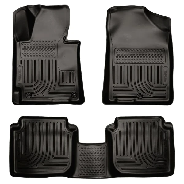 Husky LinersĀ® 98891 Weatherbeater Series Black Floor Mats, Front And Second Row