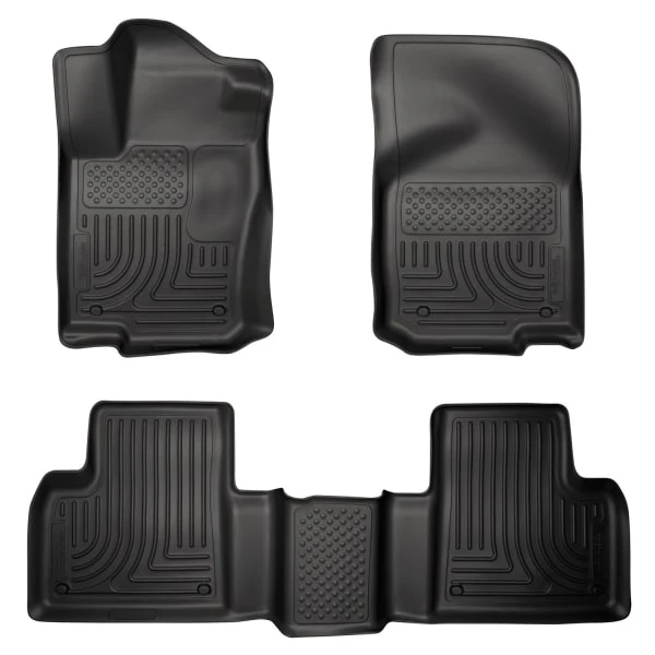 Husky LinersĀ® 98981 Weatherbeater Series Black Floor Mats, Front And Second Row