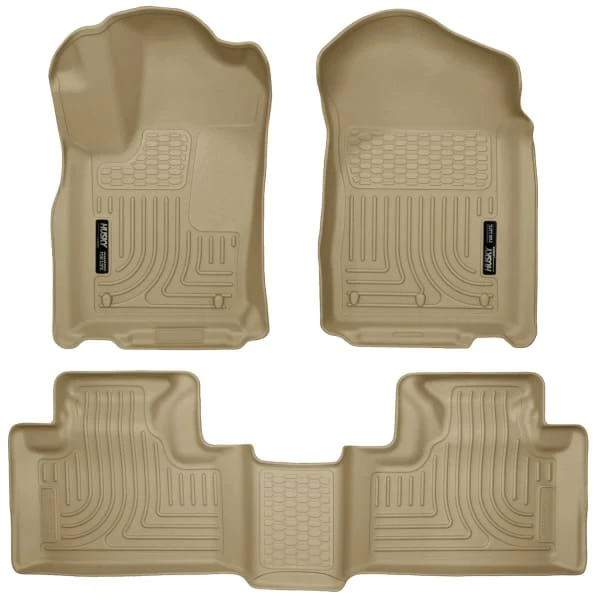 Husky LinersĀ® 99053 Weatherbeater Series Tan Floor Mats, Front And Second Row