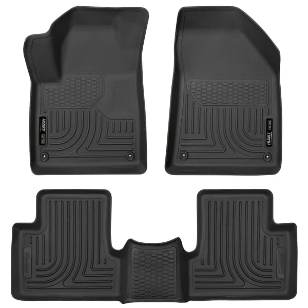 Husky LinersĀ® 99091 Weatherbeater Series Black Floor Mats, Front And Second Row