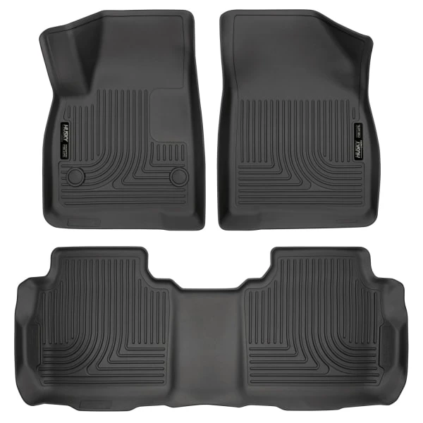 Husky LinersĀ® 99141 Weatherbeater Series Black Floor Mats, Front And Second Row