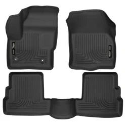Husky Liners® 99301 Weatherbeater Series Black Floor Mats, Front And Second Row