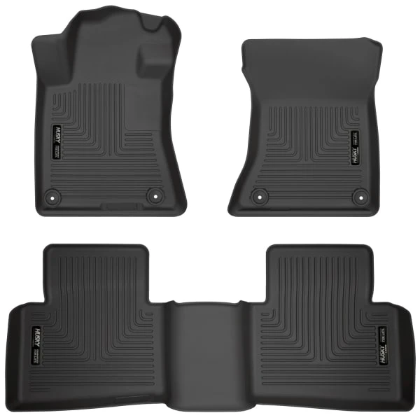 Husky LinersĀ® 99381 Weatherbeater Series Black Floor Mats, Front And Second Row