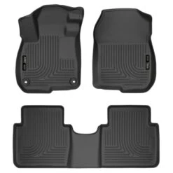 Husky Liners® 99401 Weatherbeater Series Black Floor Mats, Front And Second Row