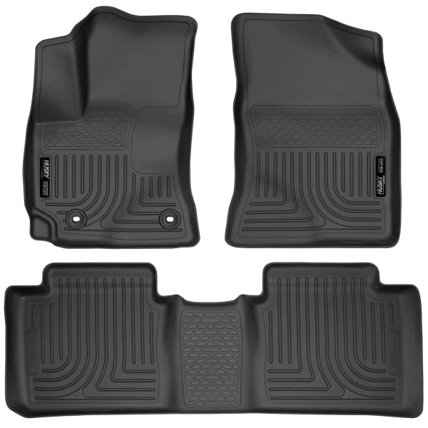 Husky LinersĀ® 99521 Weatherbeater Series Black Floor Mats, Front And Second Row