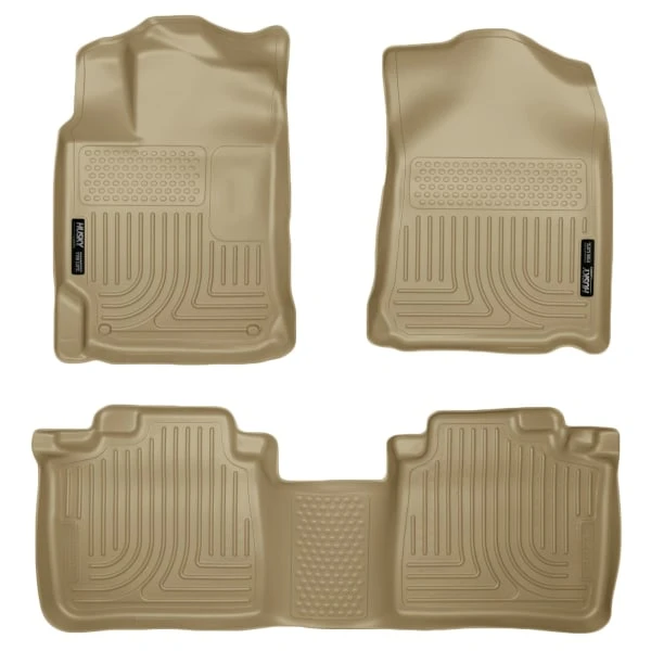 Husky LinersĀ® 99553 Weatherbeater Series Tan Floor Mats, Front And Second Row