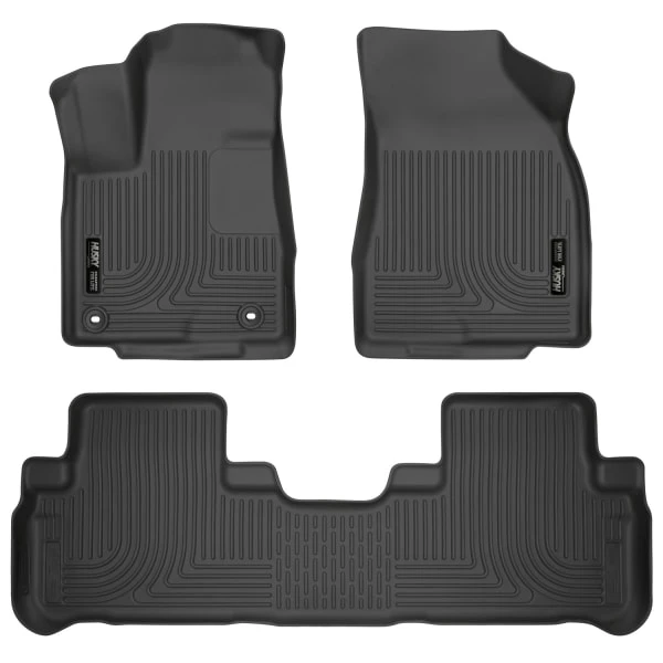 Husky LinersĀ® 99601 Weatherbeater Series Black Floor Mats, Front And Second Row