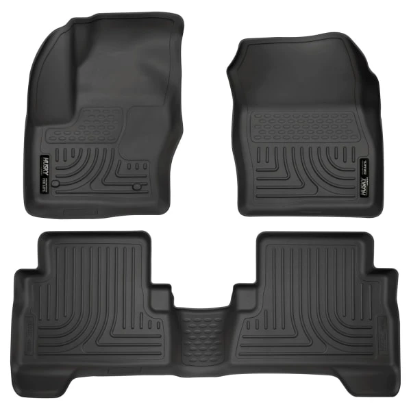 Husky LinersĀ® 99741 Weatherbeater Series Black Floor Mats, Front And Second Row