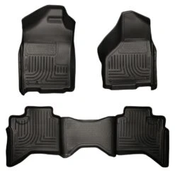 2003-2008 Dodge Ram 1500/2500/3500 Quad Cab WeatherBeater Combo Black Floor Liners By Husky Liners (98031)